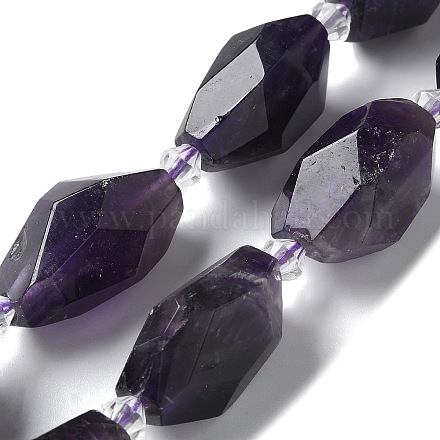Natürlichen Amethyst Perlen Stränge&nbsp;G-H095-A01-01-1