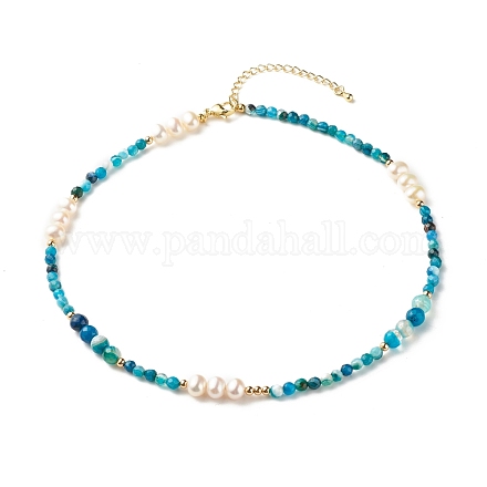 Collar de perlas naturales NJEW-JN03765-01-1
