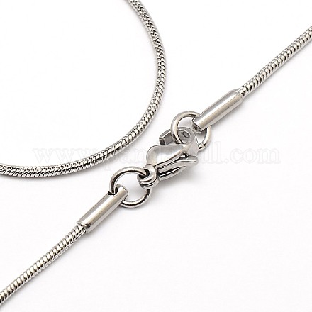 Trendige Herren 304 Edelstahl Schlangenkette Halsketten NJEW-M065-B-01-1