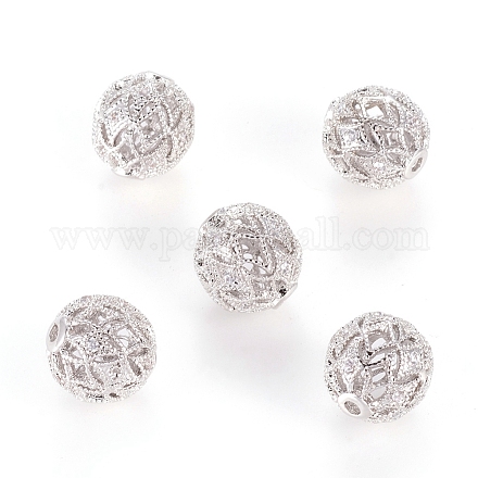 Perles de cubes zircone en laiton  KK-E346-10mm-P-1