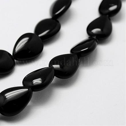 Natural Black Onyx Beads Strands G-F418-04-1