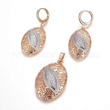 Kits de bijoux en laiton avec zircone cubique de micro pave SJEW-F189-04KCG-1