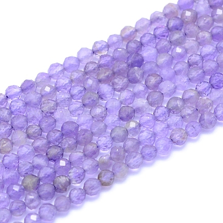 Chapelets de perles en améthyste naturelle G-I279-E04-02-1