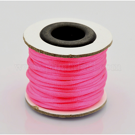 Cordons fil de nylon tressé rond de fabrication de noeuds chinois de macrame rattail NWIR-O002-03-1