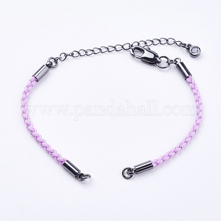 Braided Cotton Cord Bracelet Making MAK-I006-18B-1