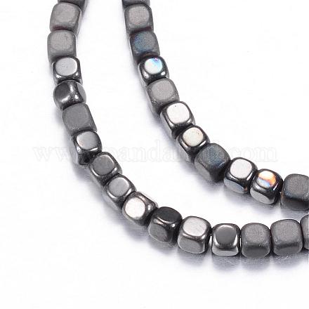 Chapelets de perles en hématite synthétique sans magnétique G-Q467-11D-1