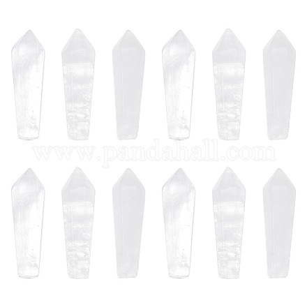 Olycraft 12pcs perles pointues en cristal de quartz naturel G-OC0003-99-1