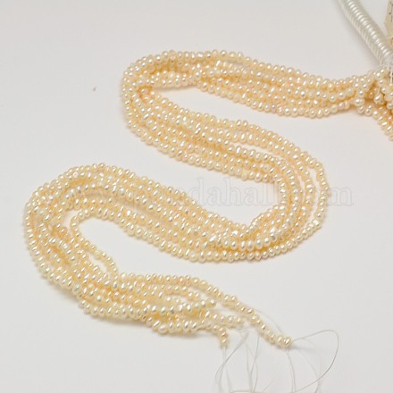 Fili di perle d'acqua dolce coltivate naturali di grado ab PEAR-L003-B-01-1