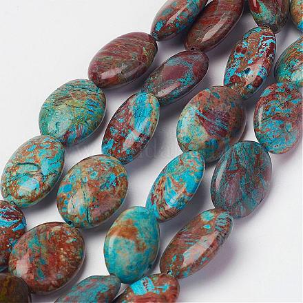 Natural Chrysocolla Beads Strands G-G968-A02-1