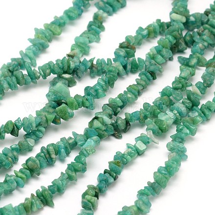 Chips Natural Amazonite Beads Strands G-N0164-32-1