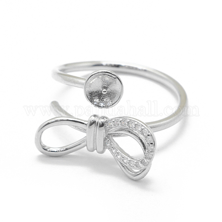 Ajustable 925 anillos de pun ¢ o de plata esterlina STER-L055-020P-1