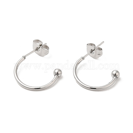 304 Stainless Steel Stud Earring EJEW-H134-02A-P-1