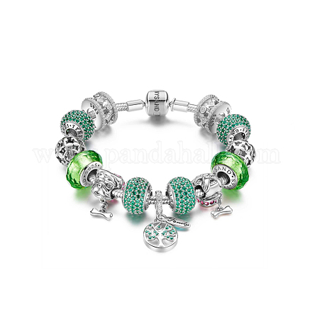 TINYSAND Sterling Silver Green Bracelet TS-Set-063-23-1