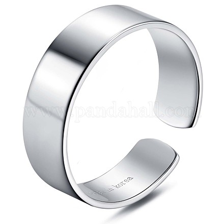 925 anello a polsino aperto in argento sterling placcato rodio JR868A-03-1