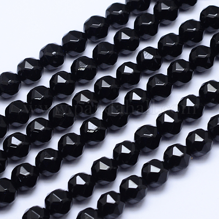 Faceted Round Natural Agate Bead Strands G-L417-07-10mm-1