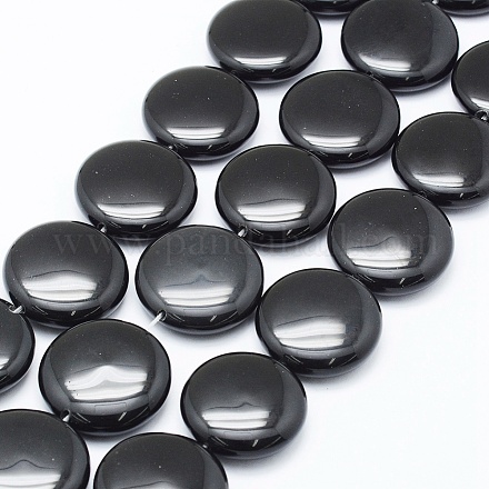 Natural Black Onyx Beads Strands G-E469-09-10mm-1