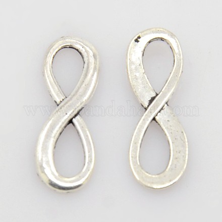 Antique Silver Infinity Alloy Charms Pendants for Jewellery Making X-TIBEP-A18547-AS-FF-1