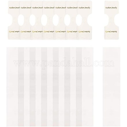 Pandahall Elite 100 Stück Papier Karton Fußkettchen Displaykarten mit durchsichtigen selbstdichtenden Taschen für Schmuck Display TOOL-PH0016-87-1