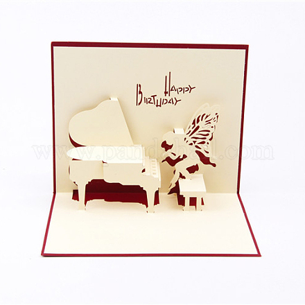 3d pop-up di pianoforte biglietti di auguri regali di buon compleanno DIY-N0001-079R-1