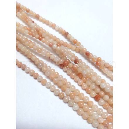 Natural Gemstone Aventurine Round Beads Strands G-A130-3mm-H04-1