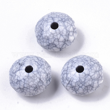 Crackle undurchsichtigen Acryl Perlen CACR-N003-25-1