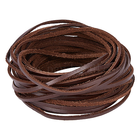 Wholesale GORGECRAFT 5.5 Yard Braided Leather Cord 3mm Wide Round