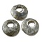 Natural Labradorite Pendants, Flat Round, 40~41x8~9mm, Hole: 12~15mm