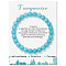 Synthetic Turquoise Beaded Stretch Bracelets, Round, 7-1/2x1/4 inch(19x0.8cm)