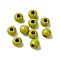Spray Painted 202 Stainless Steel Beads, Round, Olive, 8x7mm, Hole: 2.5mm