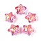 Transparent Resin Beads, Star, with Broken Glass Foils, Pale Violet Red, 18.5x20.5x14.5mm, Hole: 2.2mm