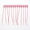 PP Plastic Tamper Seals, Disposable Self-Locking Tie, for Clothings Supplies, Pink, 250x19.5x15.5mm, Hole: 3mm and 5mm