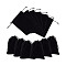 Velvet Packing Pouches Drawstring Bags, Rectangle, Black, 18x13x0.4cm