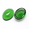 K9 Glass Cabochons Oval Flat Back Cabochons, Lime Green, 18x13x6mm