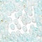 Frosted Transparent Acrylic Beads, Round, with Gold Foil & Glitter, Gradient Color, Azure, 6x5.5mm, Hole: 1.8mm