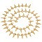 Alloy Chain, Garment Sewing Accessories, Cone, Golden, 26mm