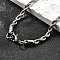 Tarnish Resistant Trendy Men's 304 Stainless Steel Rope Chain Necklaces, with Lobster Clasps, Stainless Steel Color, 17.7 inch(44.9cm), 4mm