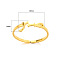 Brass Cuff Rings, Golden, Musical Note, Inner Diameter: Adjustable