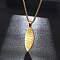 Stylish Stainless Steel Surfboard Pendant Necklaces for Women's Daily Wear, Golden