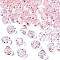Imitation Crystallized Glass Beads, Transparent, Faceted, Bicone, Pink, 4x3.5mm, Hole: 1mm about 720pcs/bag