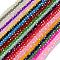 Baking Electroplate Glass Beads Strands, AB Color, Faceted, Rondelle, Mixed Color, 8x6mm, Hole: 1mm, about 63~65pcs/strand, 15.75''(39~40cm)