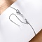 Brass Slider Adjustable Bracelet Making, with Box Chains, Platinum, Inner Diameter: 2-3/8~3-1/8 inch(6~8cm)