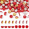 120Ppcs 4Style Pave Disco Ball Beads, Polymer Clay Rhinestone Beads, Round & Flat Round, Mixed Color, PP13(1.9~2mm), 6 Rows Rhinestone, 10mm, Hole: 1.5mm