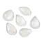 Natural Rainbow Moonstone Beads, No Hole, Teardrop, 26.5~27x18.5~19x8.5~10mm