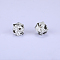Colorful Pattern Printed Silicone Focal Beads, White, 17x22.5x23mm, Hole: 3mm