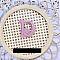Computerized Embroidery Cloth Self Adhesive Patches, Stick on Patch, Costume Accessories, Letter, Pink, D:27x26mm