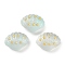 Handmade Lampwork Beads Strands, Shell Shapes, Aqua, 16~16.5x12~13x9~10mm, Hole: 1.2mm, about 25pcs/strand, 16.14''(41cm)