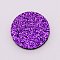 Fibre Perfume Pads, with Glitter, Essential Oils Diffuser Locket Pads, Flat Round, Purple, 22.5x2.5mm