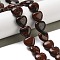 Natural Mahogany Obsidian Beads Strands, Heart, 11~11.5x12x6mm, Hole: 1.1mm, about 36pcs/strand, 15.35 inch(39cm)