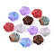 Baking Paint Transparent Glass Beads, Rose Flower, Mixed Color, 18.5x19x7.5mm, Hole: 1.3~1.5mm