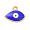 Alloy Enamel Pendants, Golden, Evil Eye, 10.5x13.5x2.5mm, Hole: 1.6mm